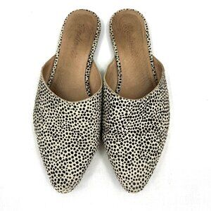 Madewell Remi Suede Animal Print Slip On Mules Women's 6.5